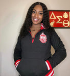 Delta Black Quarter Zip Sweatshirt Unisex