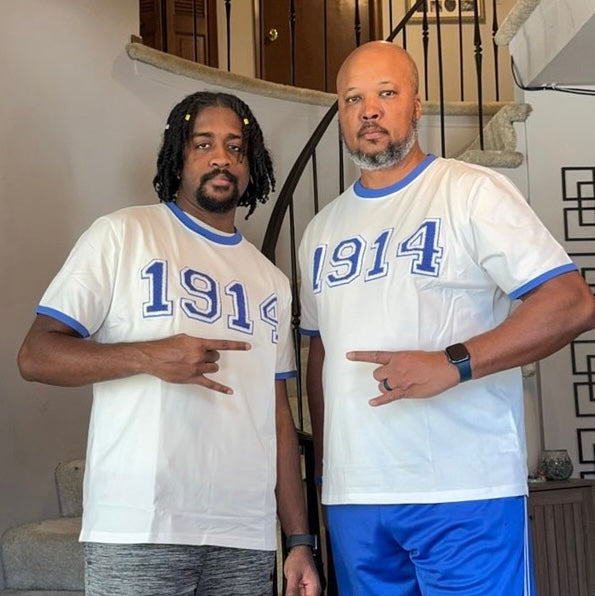 Sigma 1914 Premium Chenille letter ringer t shirt