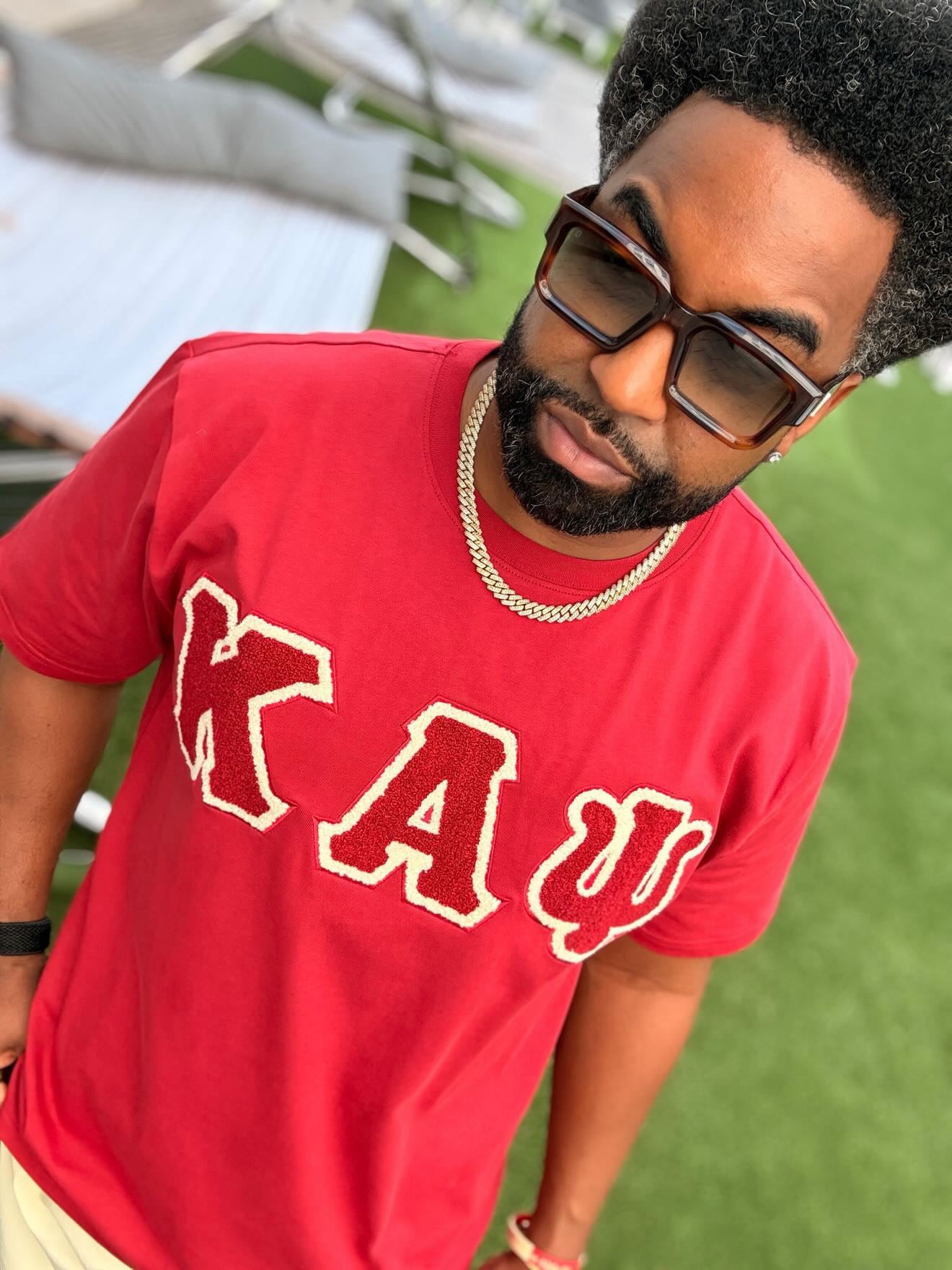 Kappa Crimson Chenille Letter Premium Shirt
