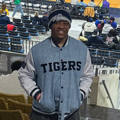 Jackson State Denim Bomber Jacket