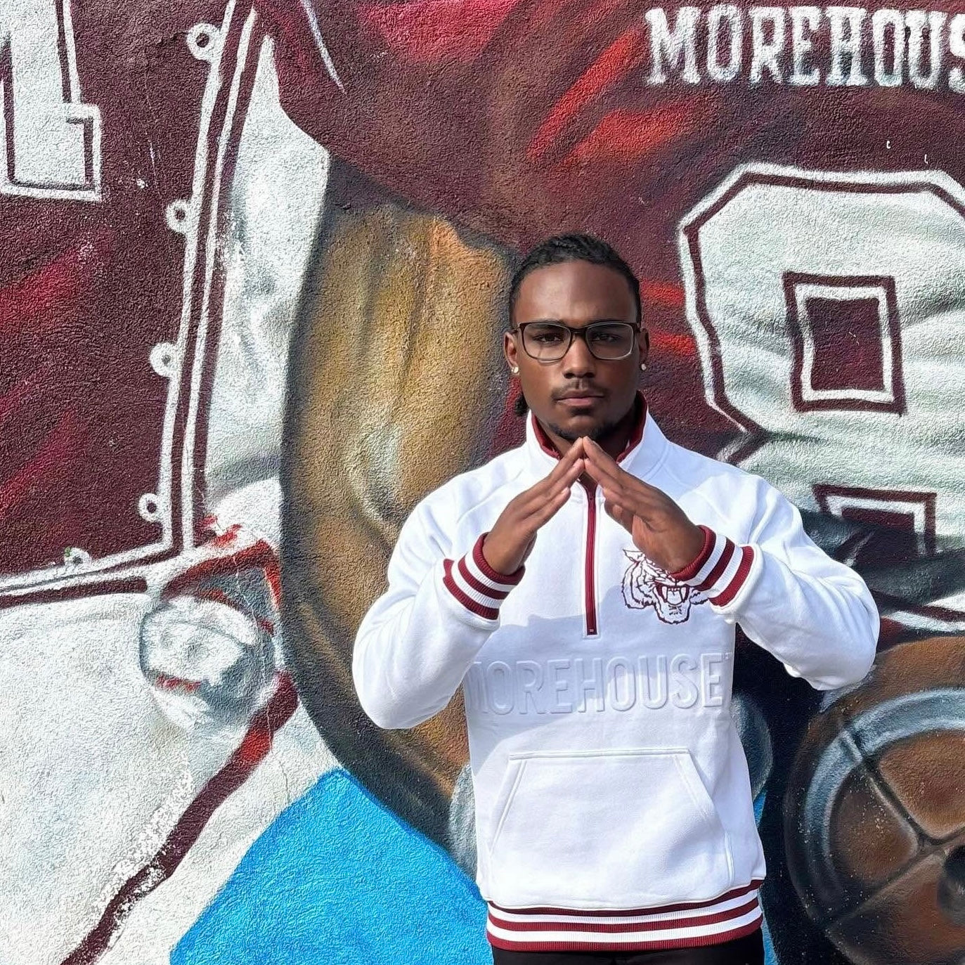 Morehouse College White Quarter Zip
