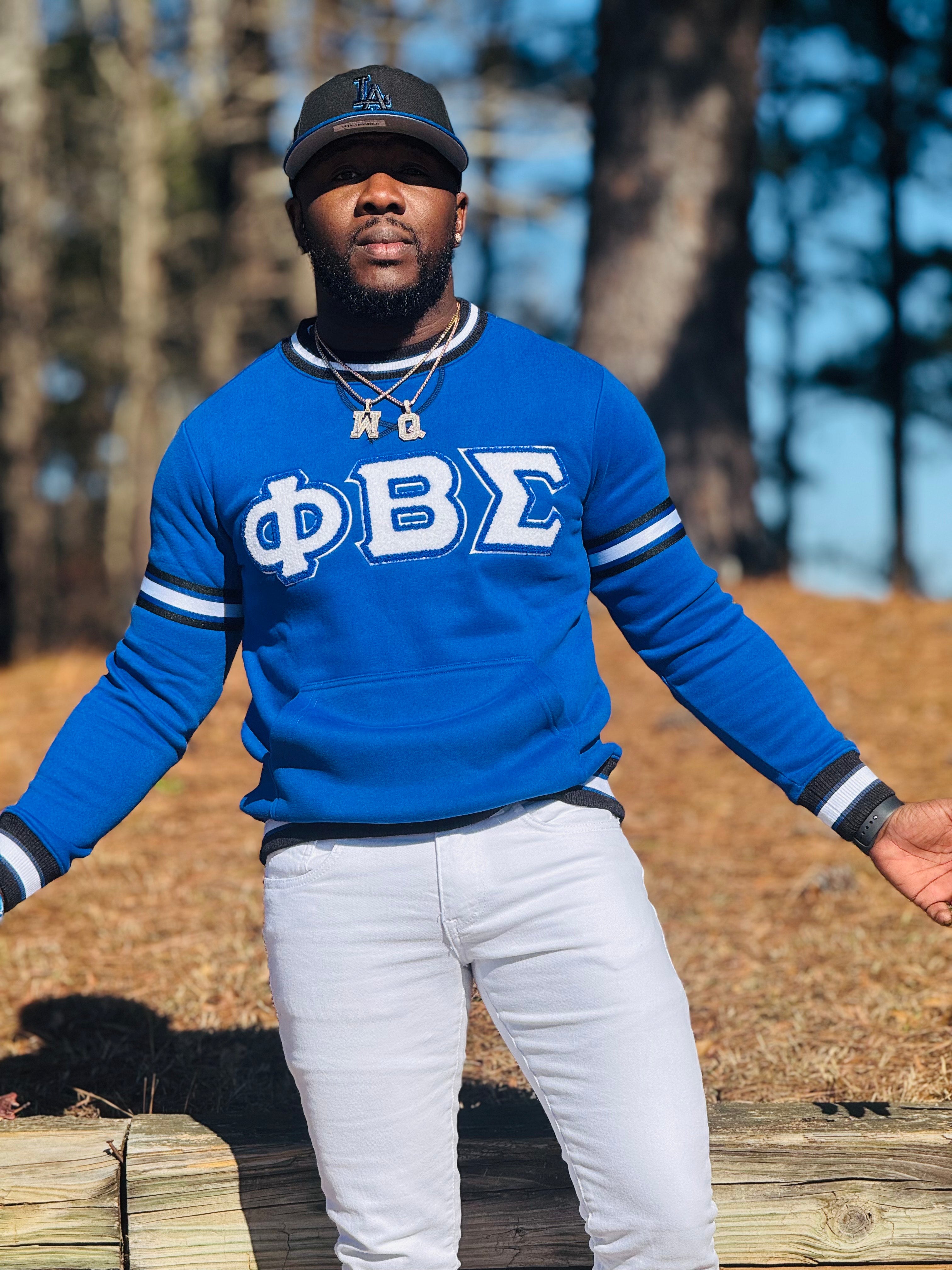 Phi Beta Sigma Blue Chenille Crewneck