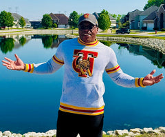 Tuskegee Heather Grey Pocket Crewneck