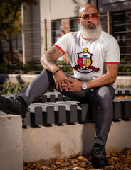 Kappa White Chenille Crest Ringer Premium Shirt