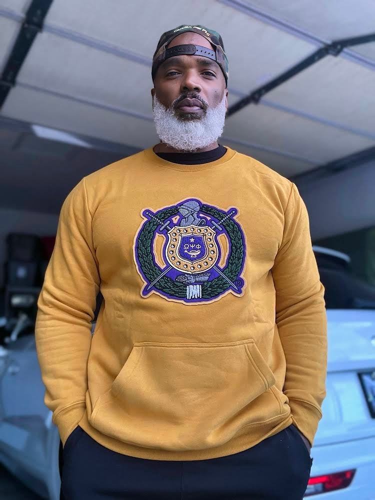 Omega Crest Chenille Crewneck