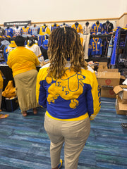 SGRHO Blue Full Zip Windbreaker Tech Jacket (Unisex)