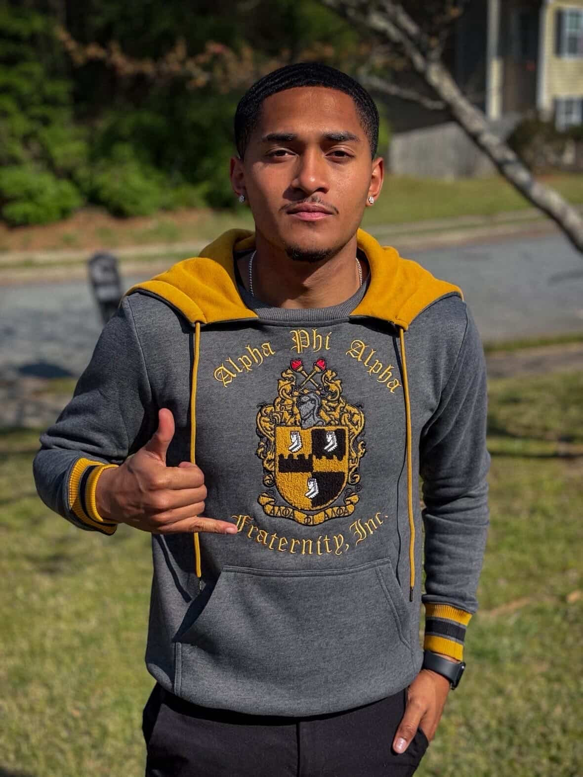 Alpha Charcoal Grey Prep Hoodie