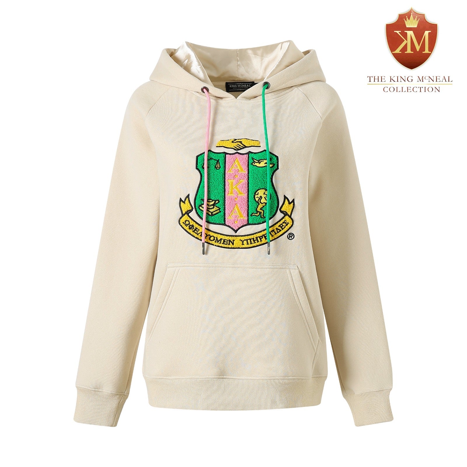 AKA Neutral Premium Chenille Crest Hoodie