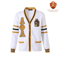 Alpha White Fleece Cardigan