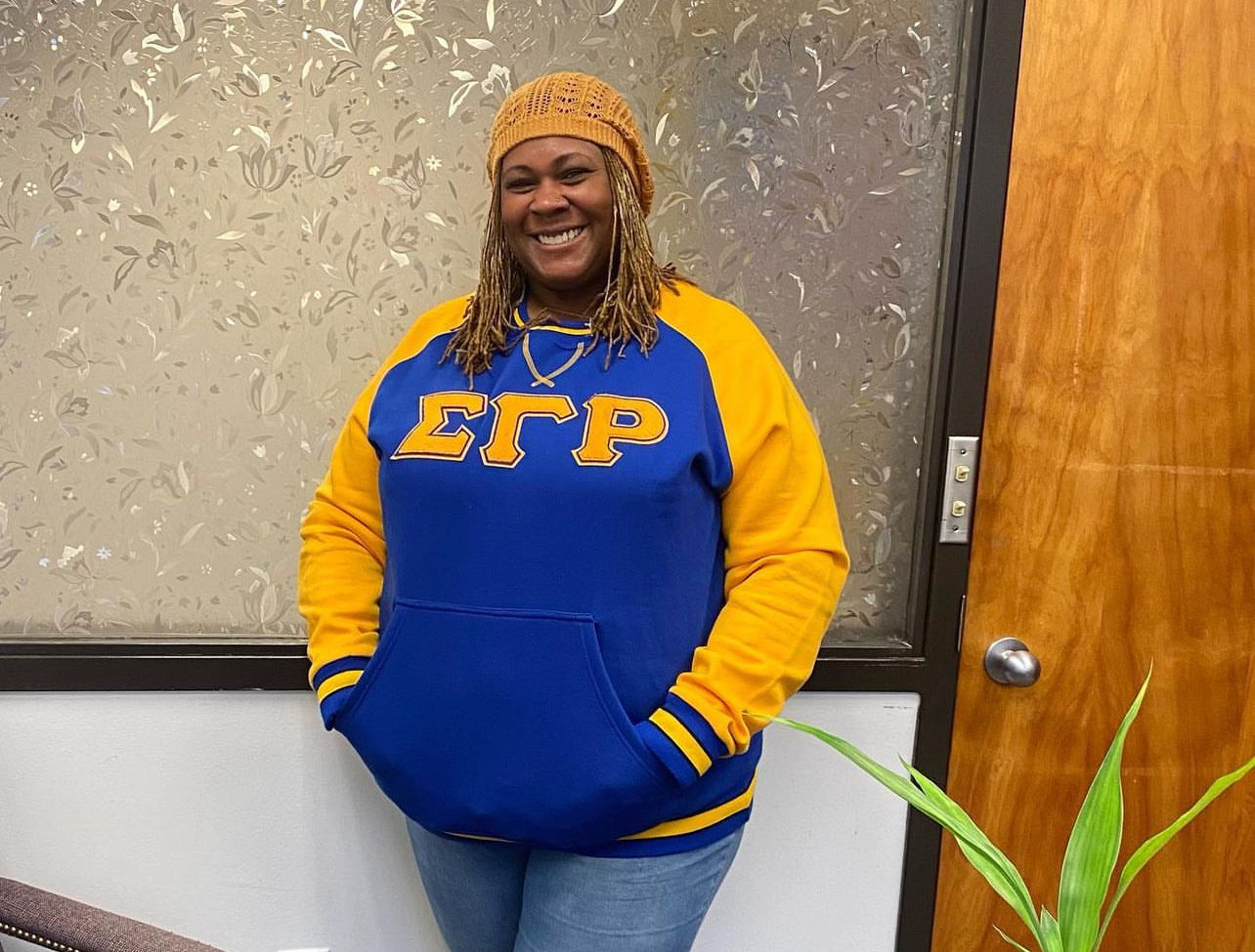 SGRho Chenille Pocket Crewneck