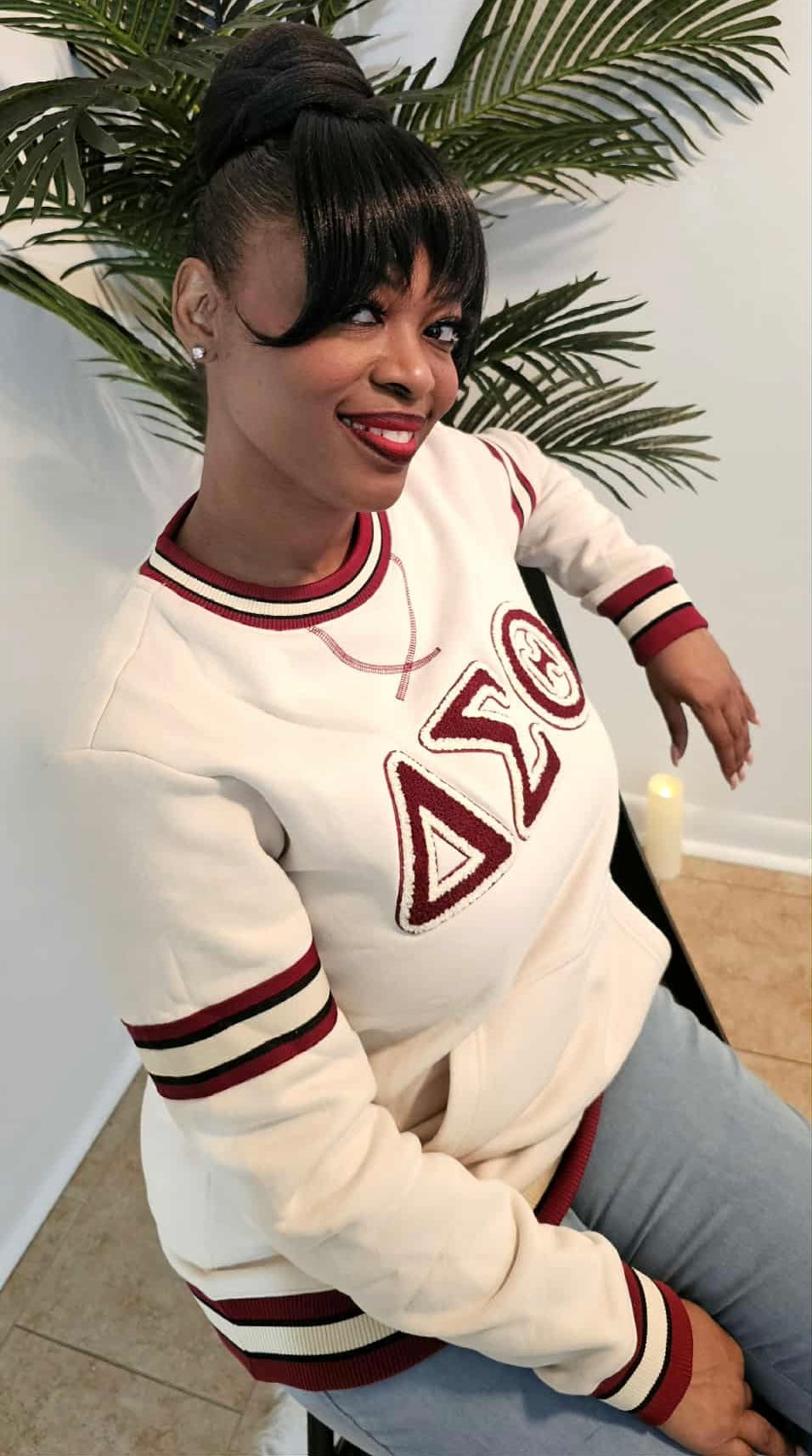 Delta Cream Chenille Crewneck