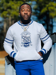 Phi Beta Sigma White Crest Chenille Crewneck