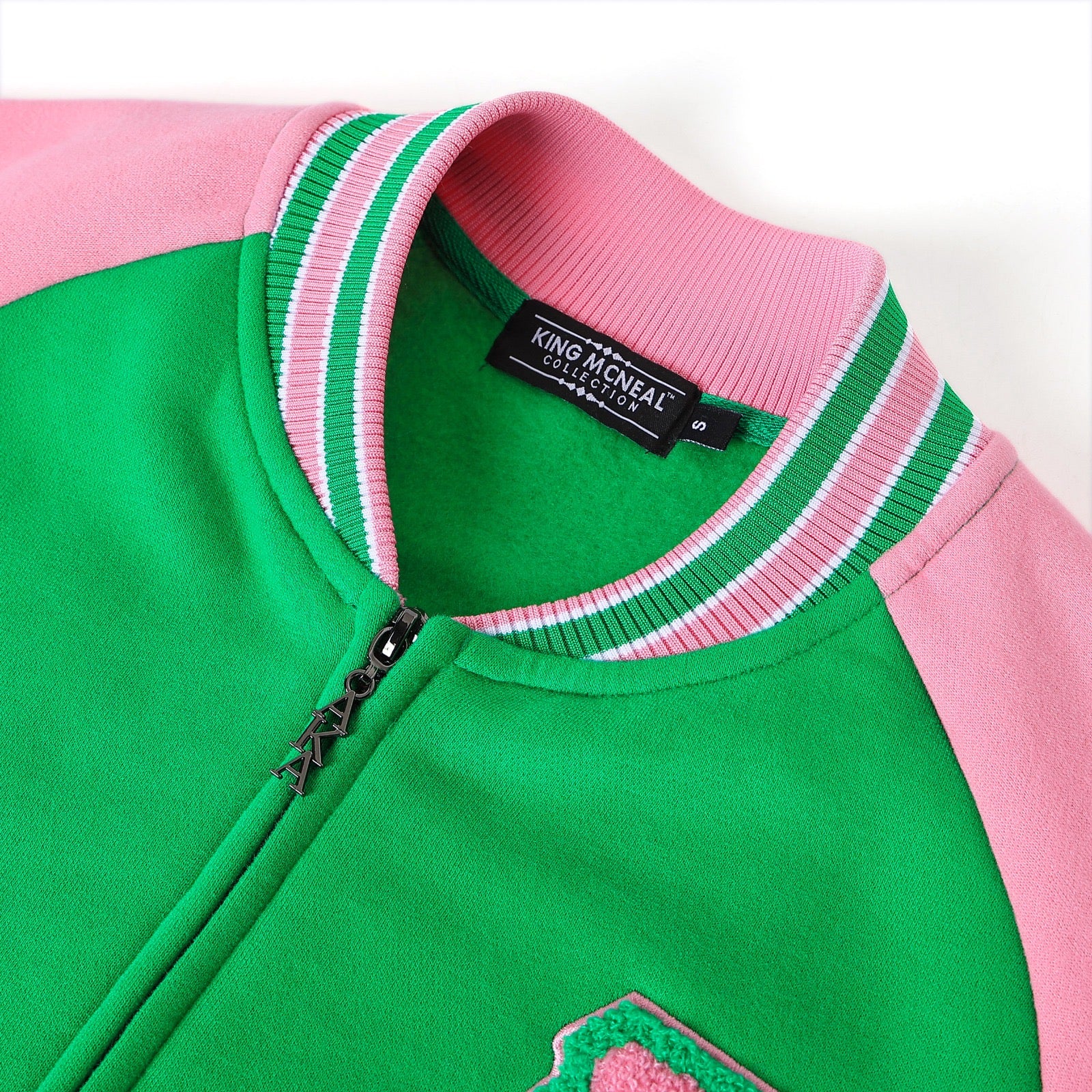 AKA Green Varsity Fleece Letterman Jacket (Unisex Size)