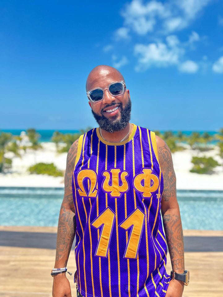 Omega Pinstripe Basketball Jersey