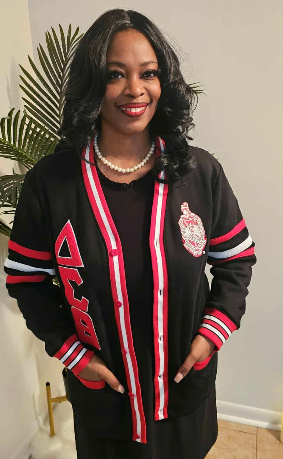 Delta Black Fleece Cardigan Unisex Fit
