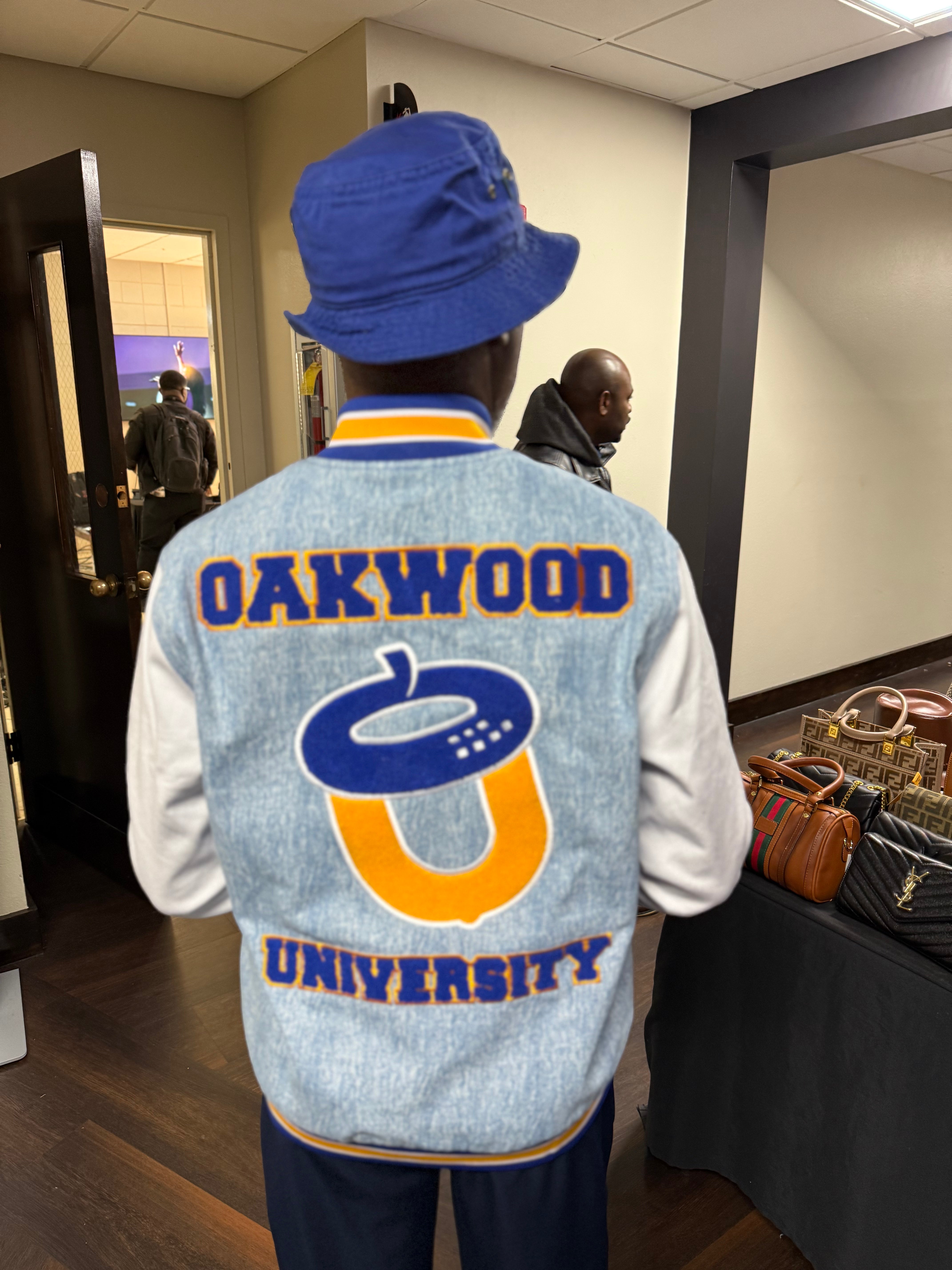 Oakwood University Denim Bomber Jacket