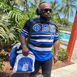 Black Phi Beta Sigma Stripped Baseball Jersey
