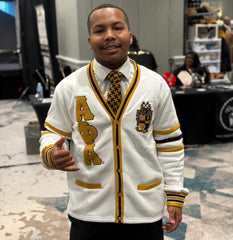 Alpha White Fleece Cardigan