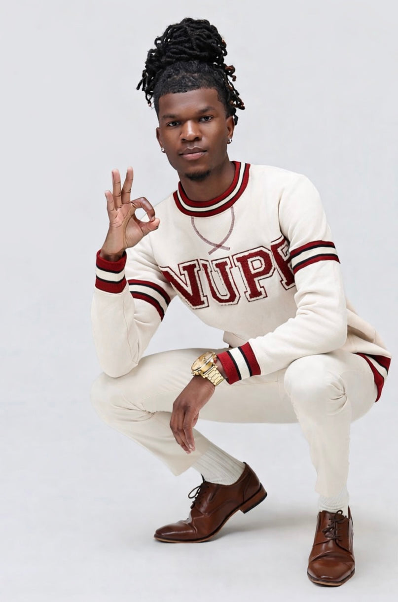 Kappa Nupe Neutral Chenille Crewneck