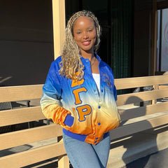 Sigma Gamma Rho Ombré Bomber Jacket