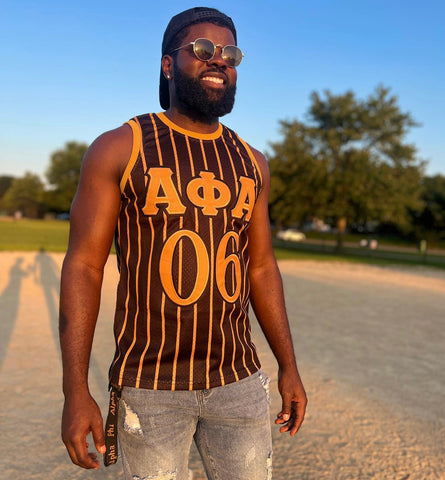 Alpha Black Pinstripe Basketball Jersey