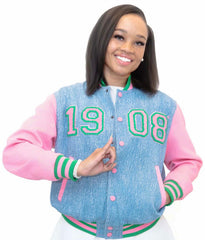 AKA 1908 Denim Bomber Jacket