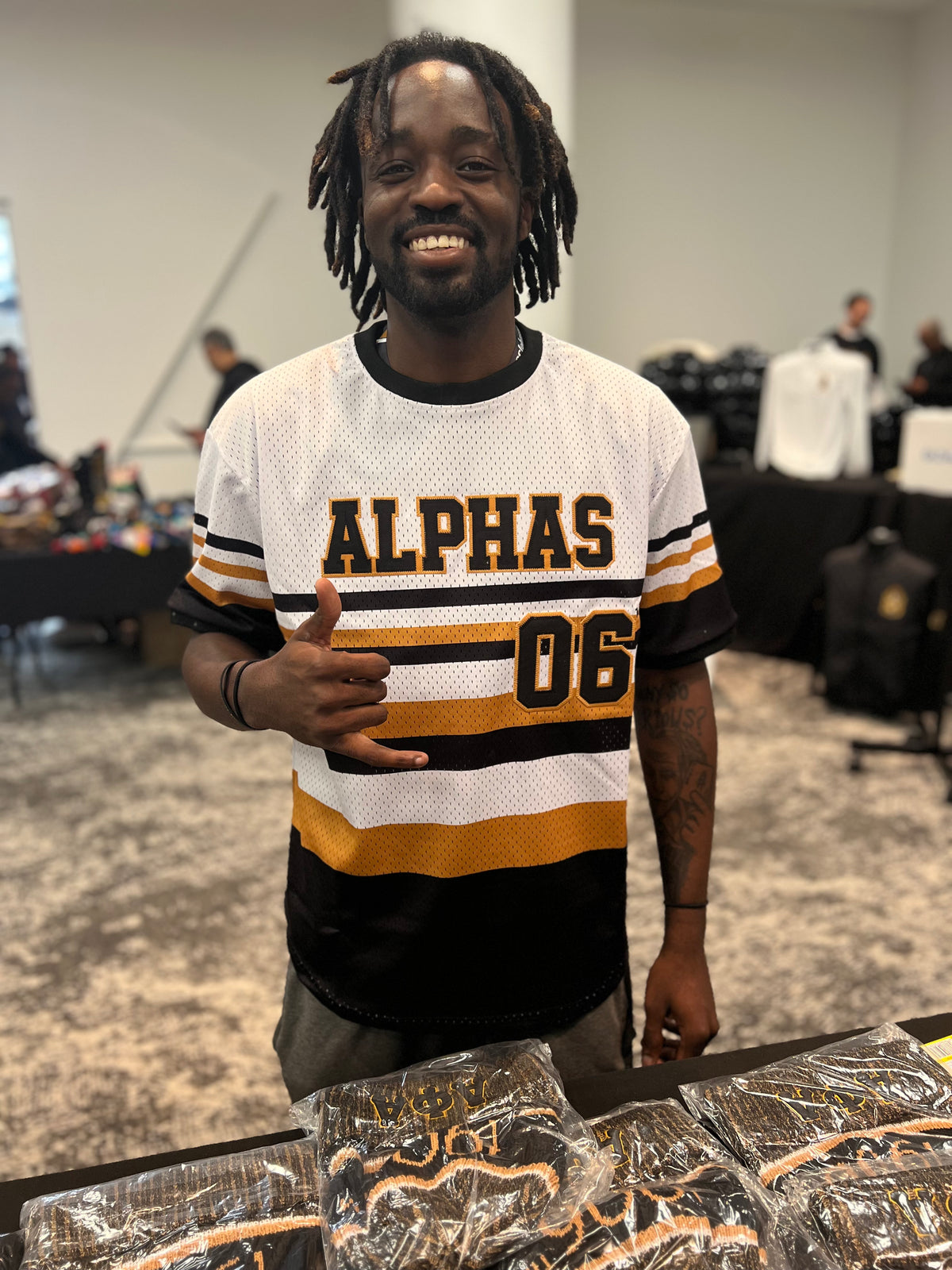 Alpha Phi Alpha Striped Baseball Jersey