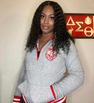Delta Grey Quarter Zip Sweatshirt Unisex