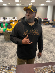 Alpha Black Letter Chenille Hoodie
