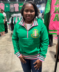 AKA Green Quarter Zip Sweatshirt Unisex