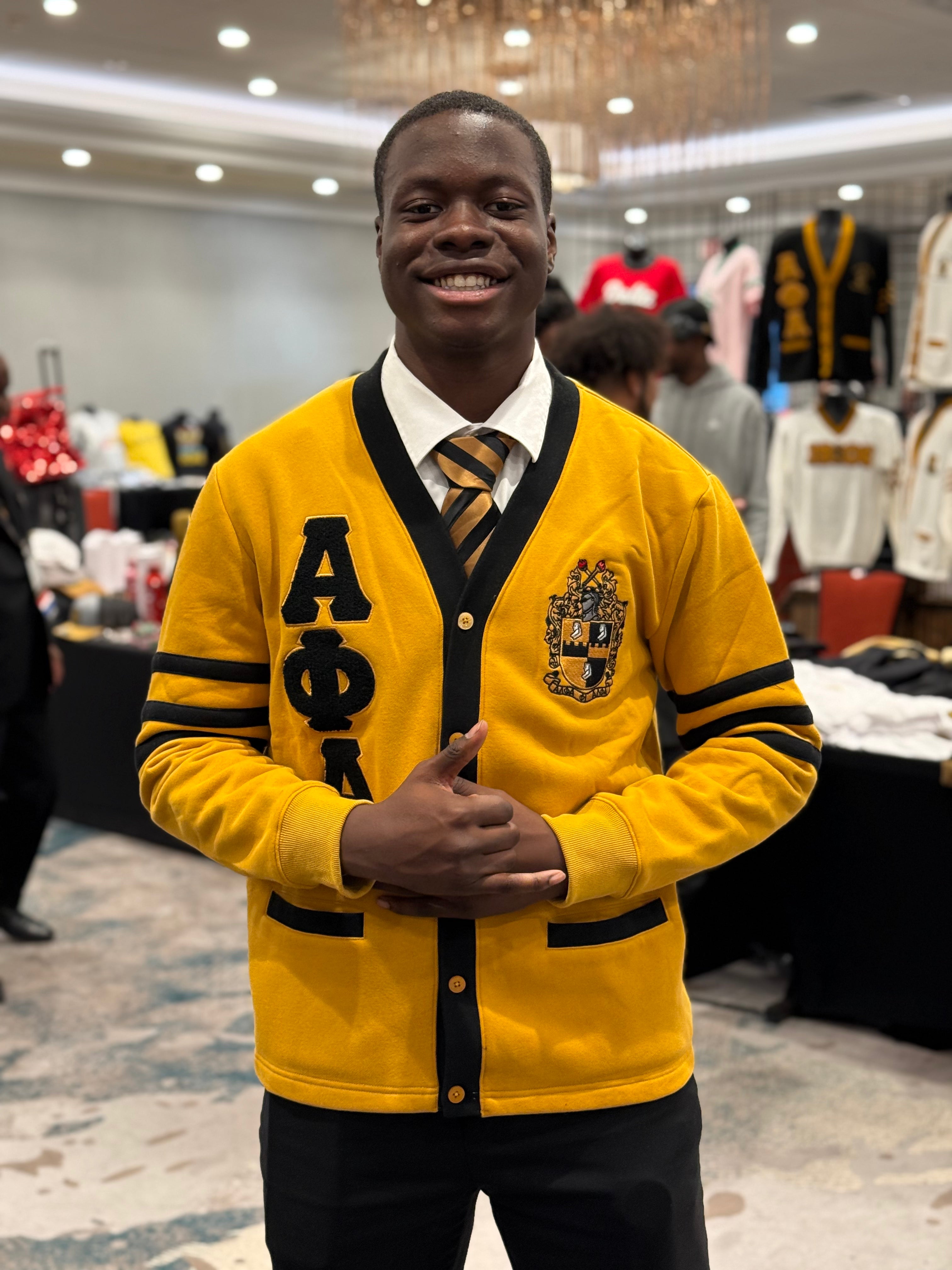 Alpha Gold Fleece Cardigan