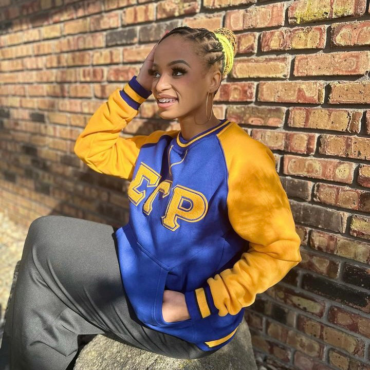SGRho Chenille Pocket Crewneck