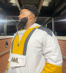 Alpha Grey Half Zip Windbreaker Jacket