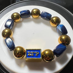 SGRho Gold and Royal Rec Hematite Bracelet