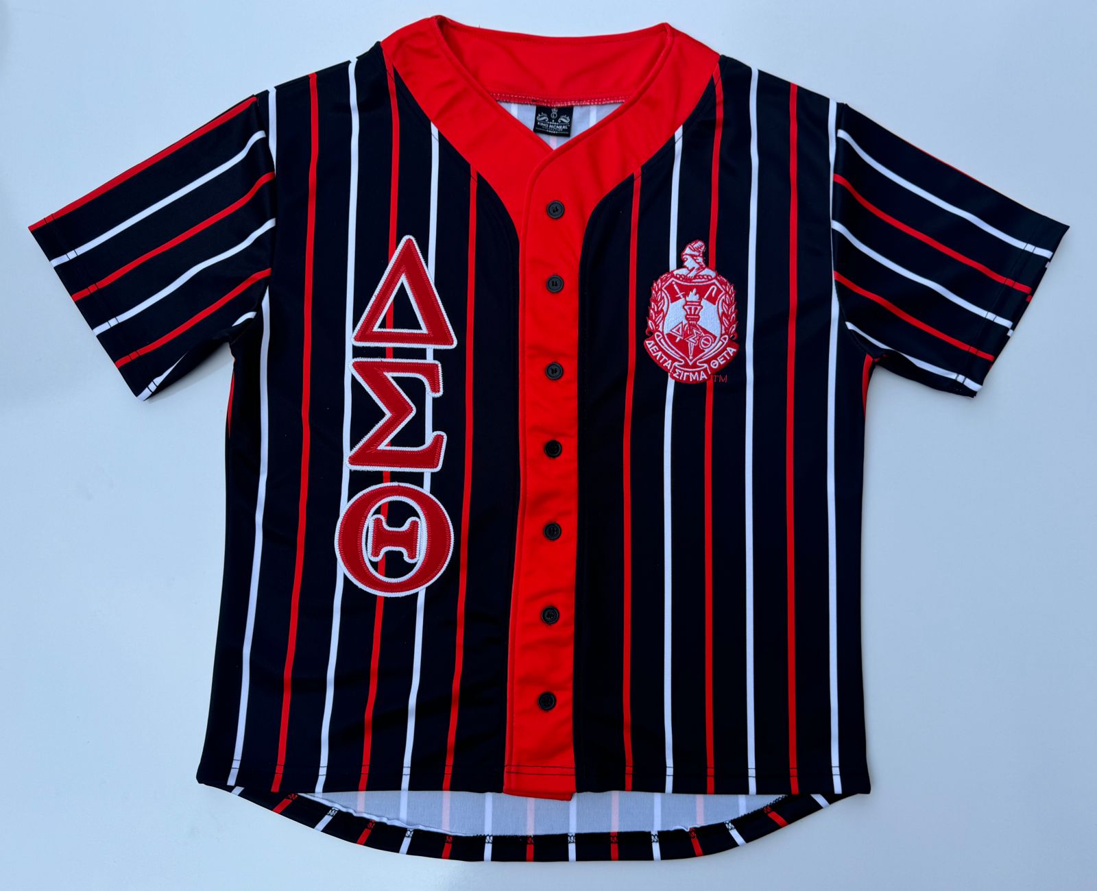 Delta Black Button Up Baseball Jersey