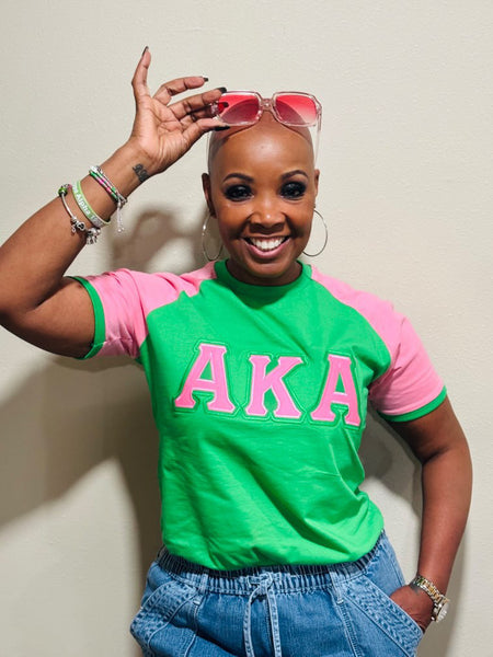 AKA Pink/Green Premium Raglan Shirt – The King McNeal Collection