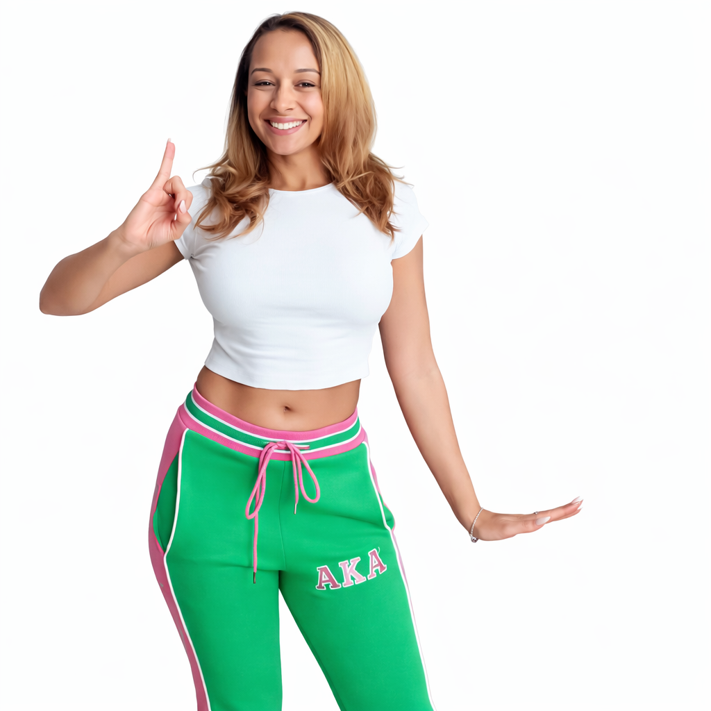 AKA Green Air Tech Fleece Warm Up Pants