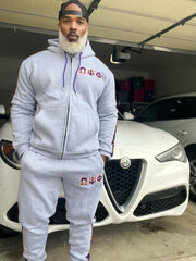 Omega Psi Phi Grey Tapered Joggers