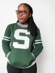 Michigan State Green Pocket Crewneck