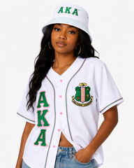 AKA White Baseball Jersey