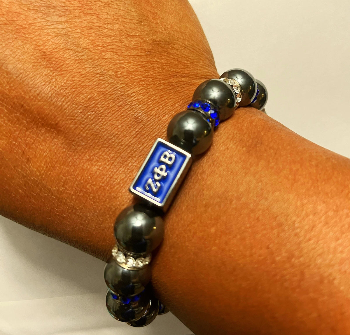 Zeta Phi Beta Hematite Bracelet