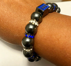 Zeta Phi Beta Hematite Bracelet