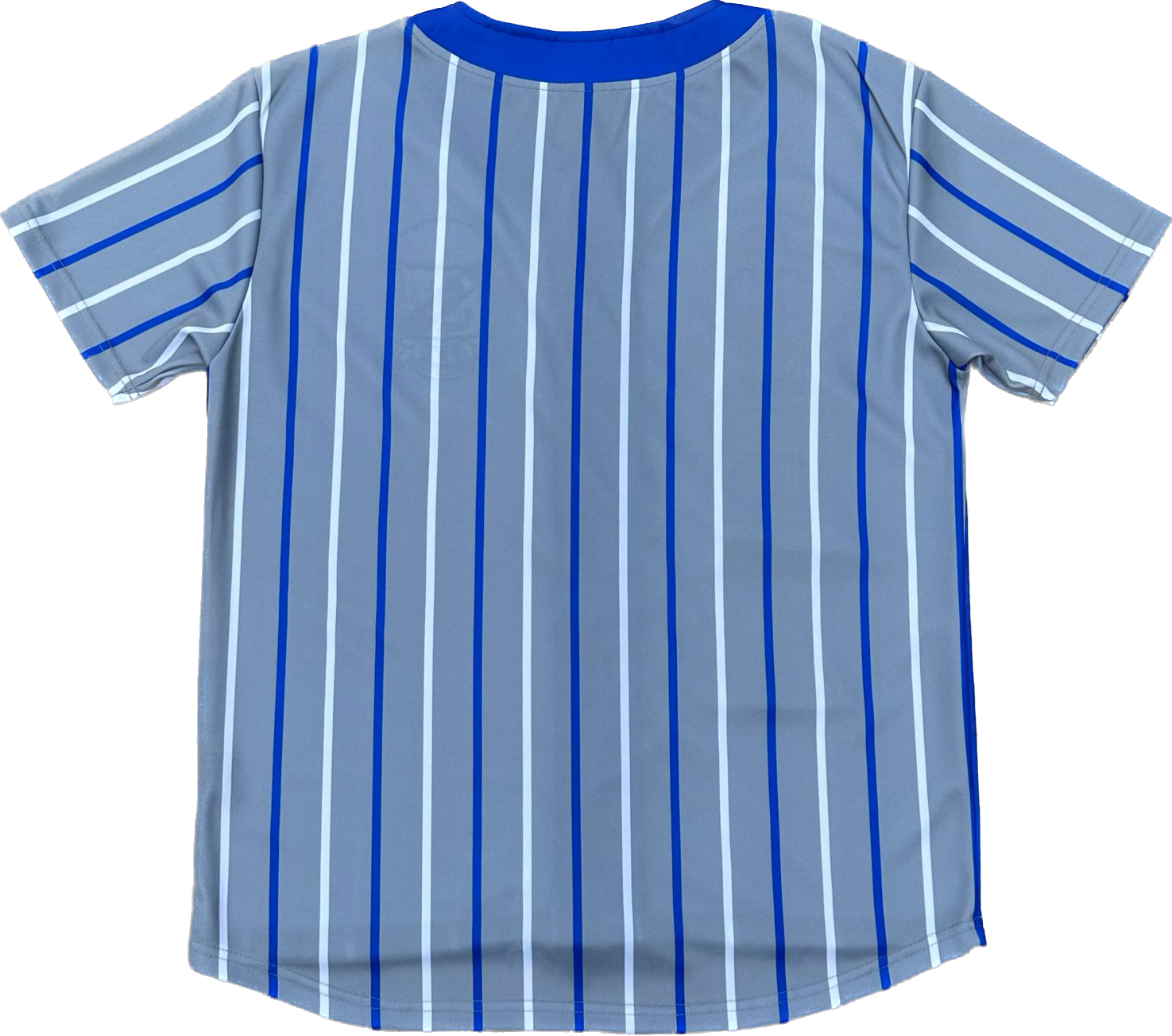 Sigma Grey Pinstripe Button Up Baseball Jersey