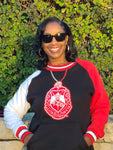 Delta Black Crest Chenille Crewneck