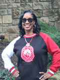 Delta Black Crest Chenille Crewneck