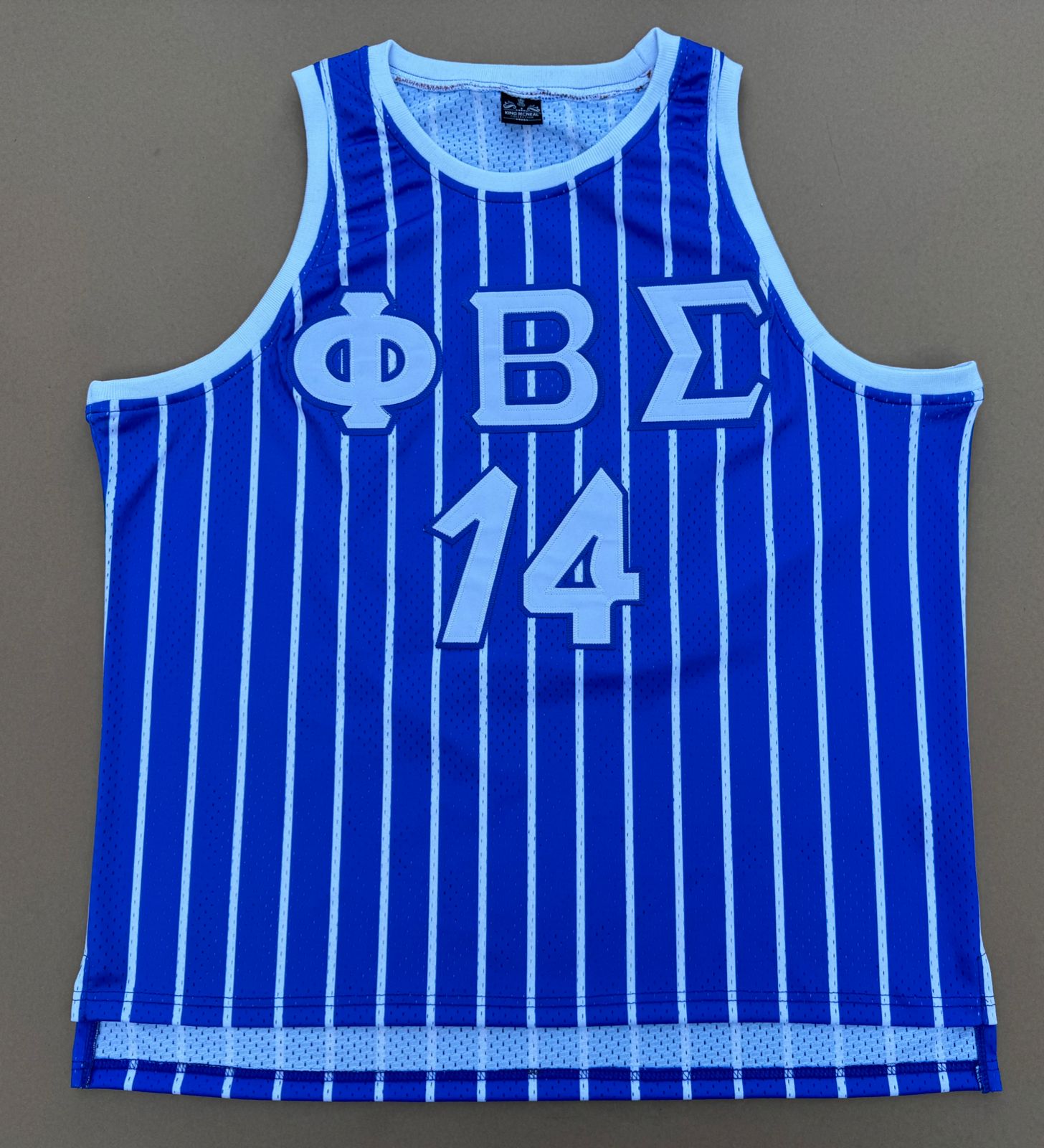 Sigma Blue Pinstripe Basketball Jersey