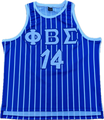 Sigma Blue Pinstripe Basketball Jersey