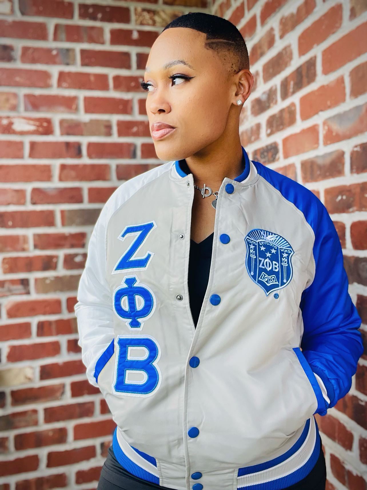 Grey Zeta Bomber Jacket Custom Lining