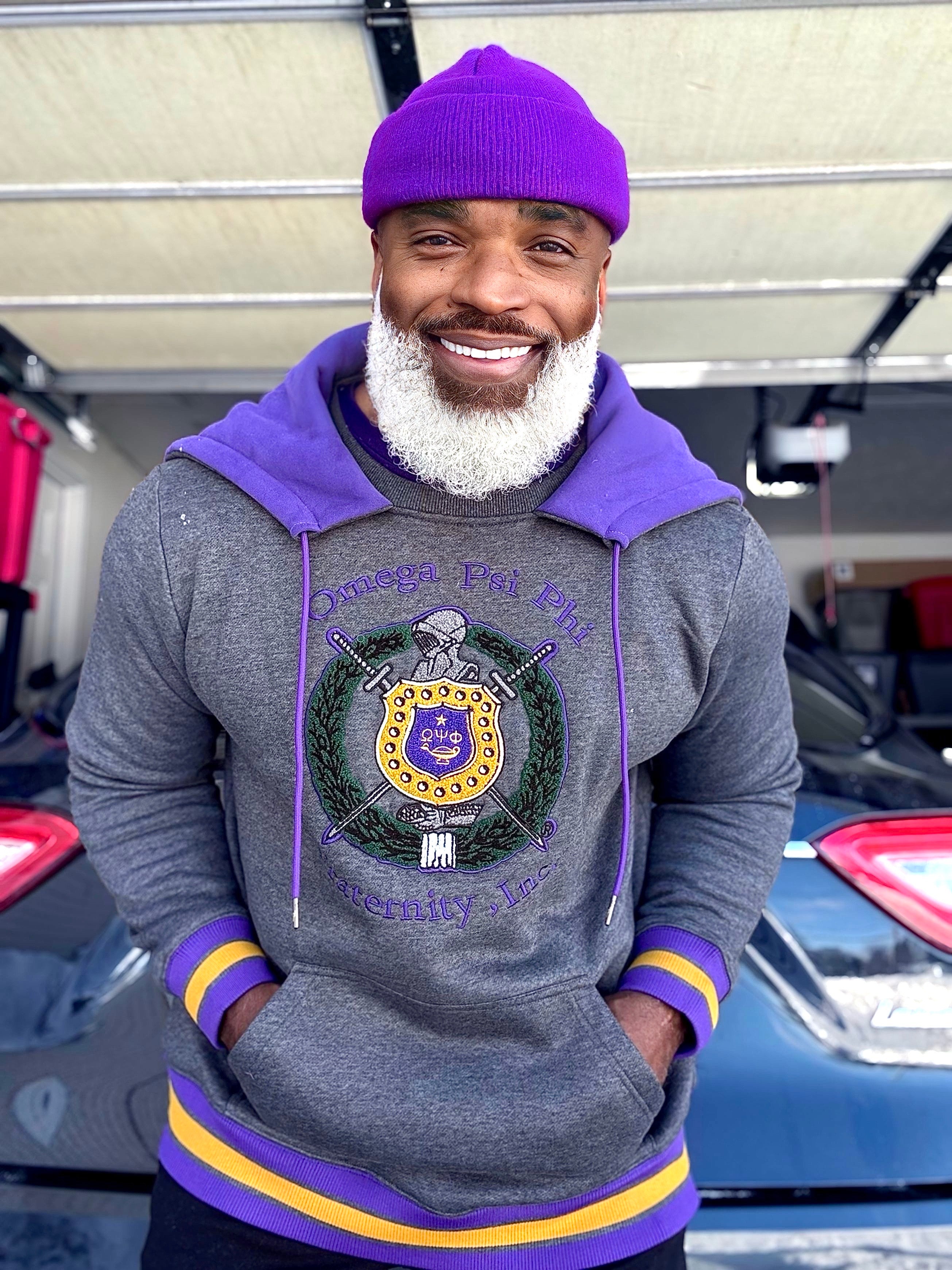 Omega Charcoal Grey Prep Hoodie