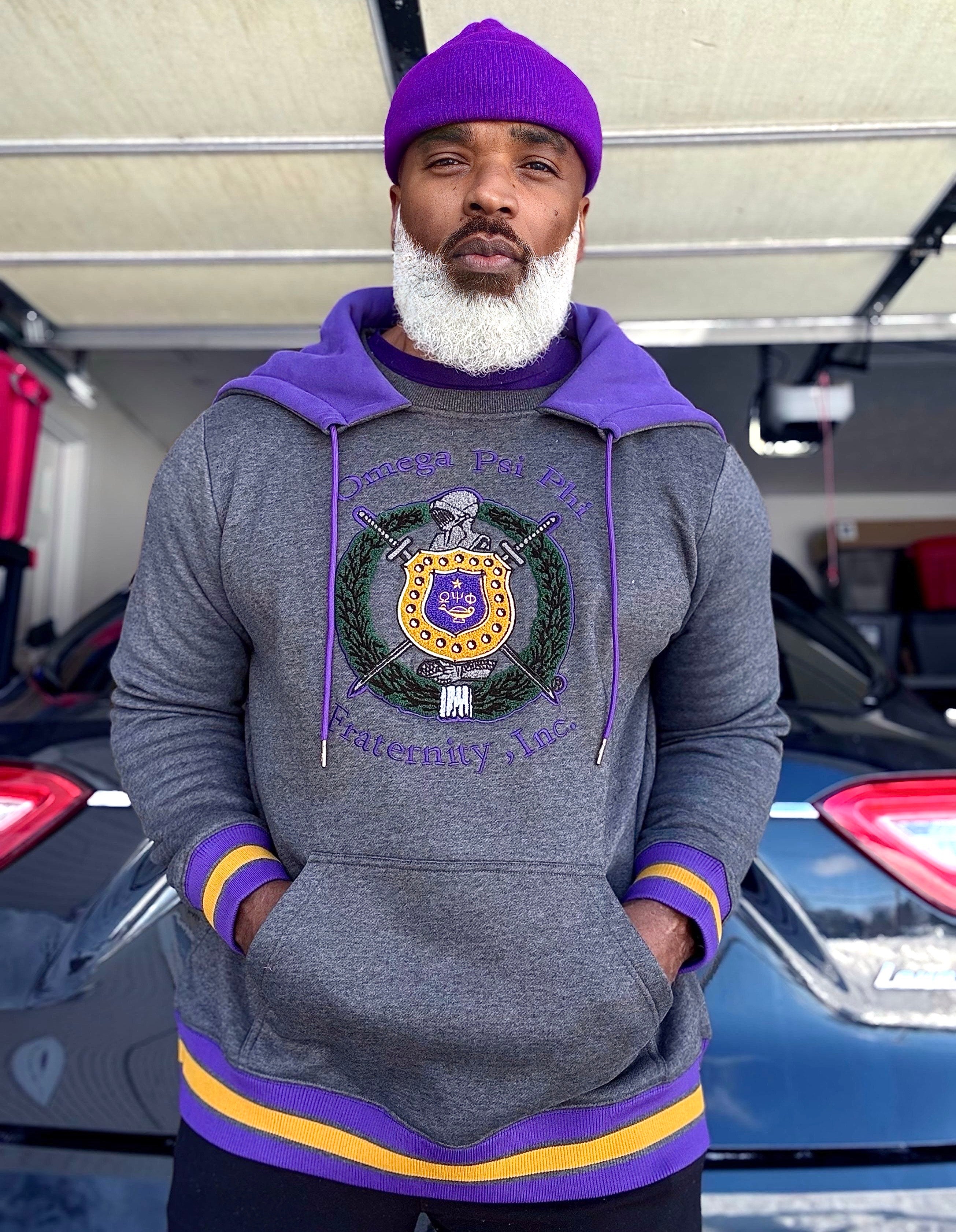 Omega Charcoal Grey Prep Hoodie